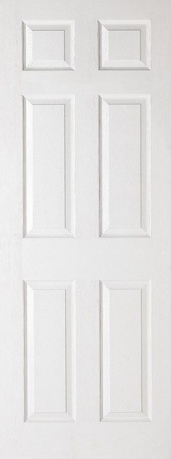 White Primed Textured 6 Panel - LPD